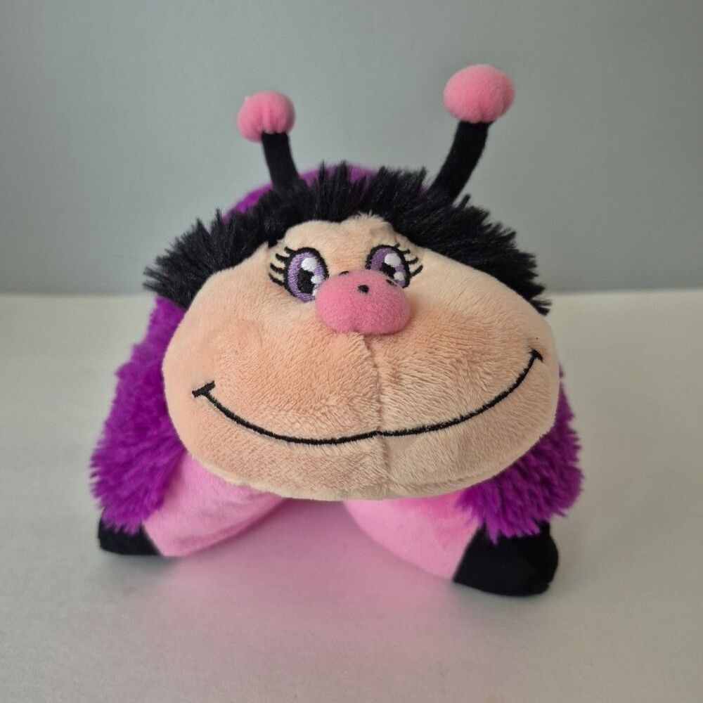 Pillow Pets Peewees Purple Dreamy Stuffed Plush Ladybug Plush Insect Pillow 2010